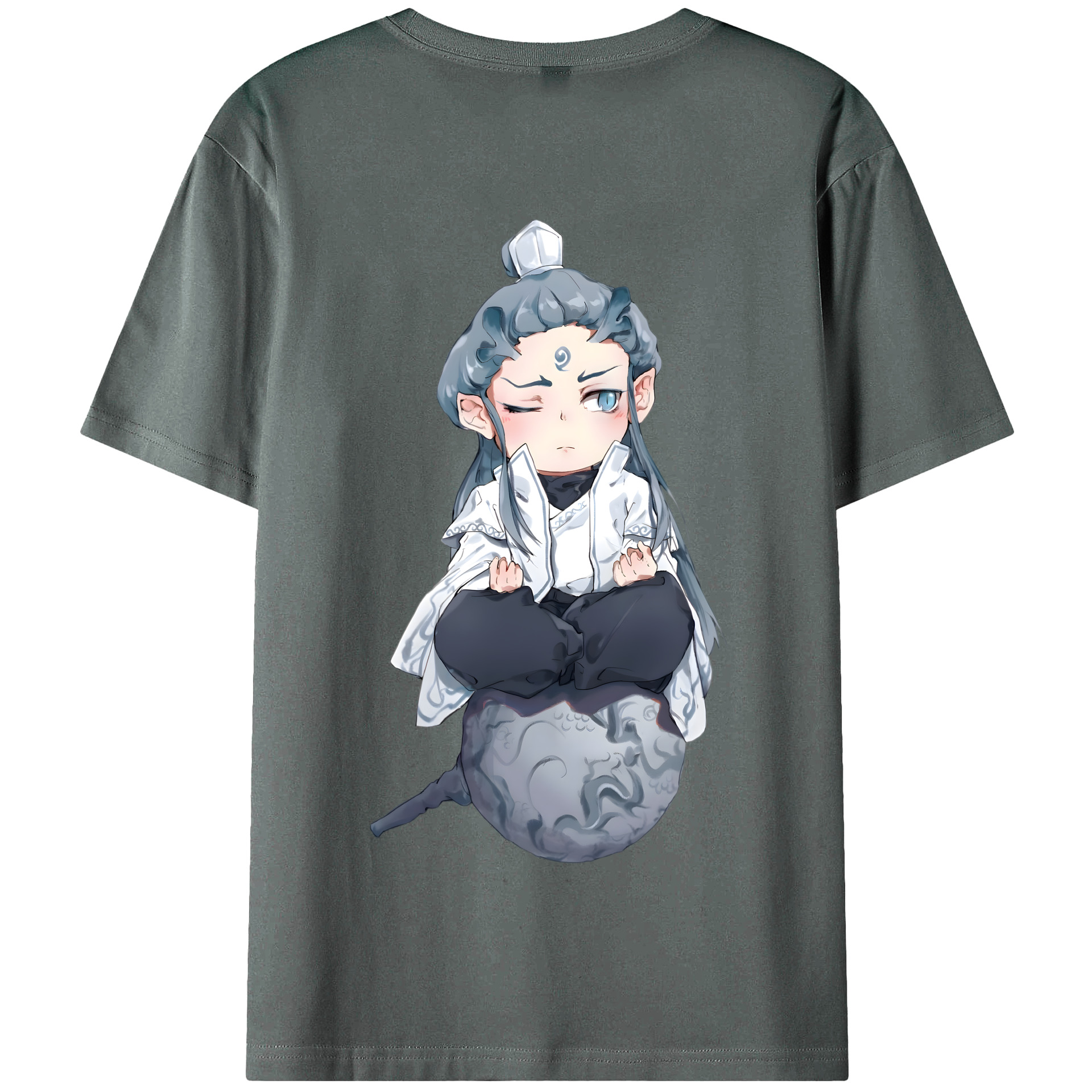 （画像用） Ne Zha 2 ナタ 魔童の大暴れ 綿100％半袖Tシャツ（背面プリント）